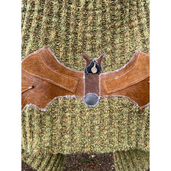 Medium Bat Upcycled Knit Vest Grunge Unique Cottagecore Indie - Picture 5 of 9